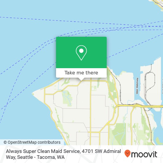 Mapa de Always Super Clean Maid Service, 4701 SW Admiral Way