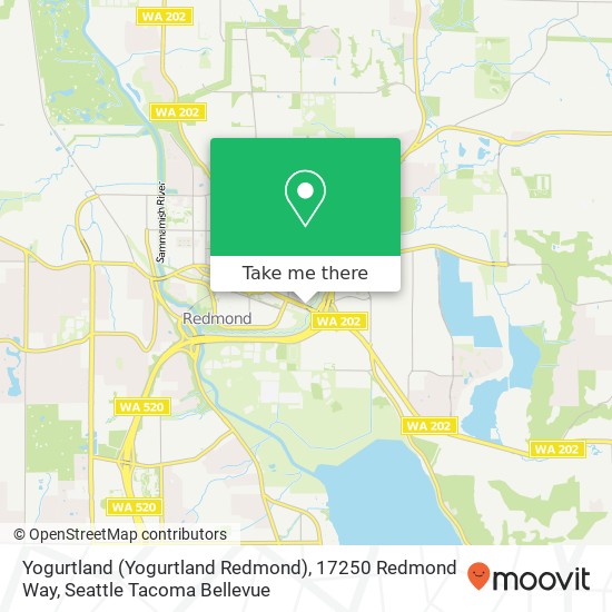 Yogurtland (Yogurtland Redmond), 17250 Redmond Way map