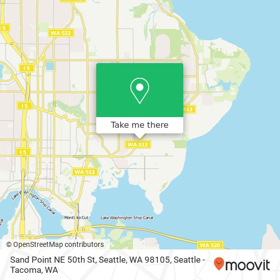 Mapa de Sand Point NE 50th St, Seattle, WA 98105