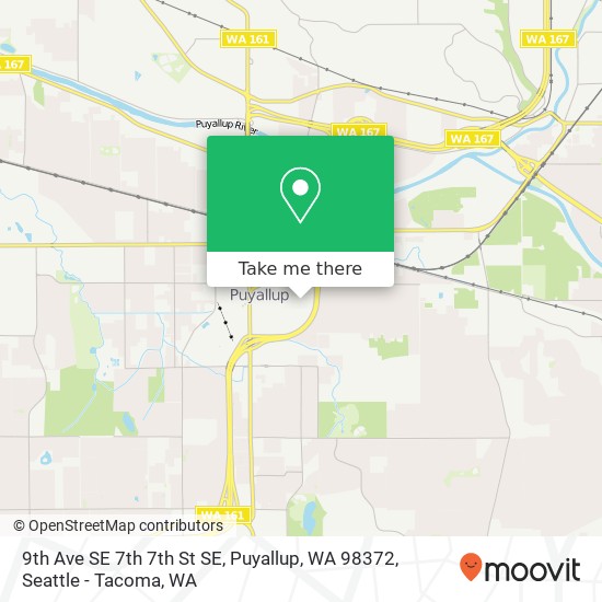 Mapa de 9th Ave SE 7th 7th St SE, Puyallup, WA 98372