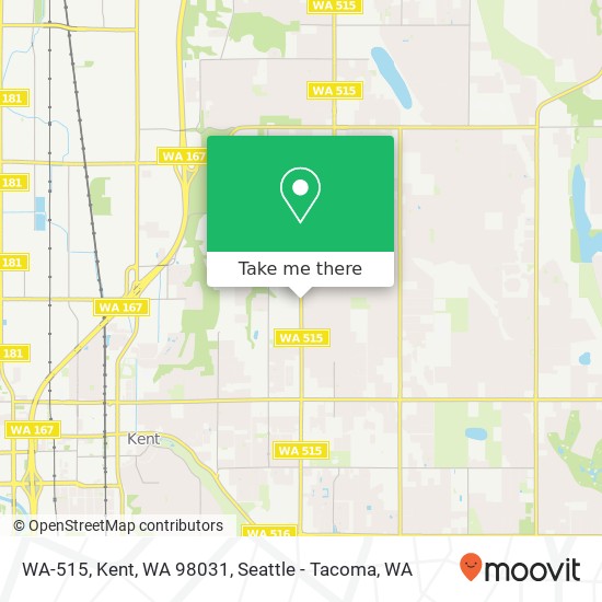 Mapa de WA-515, Kent, WA 98031