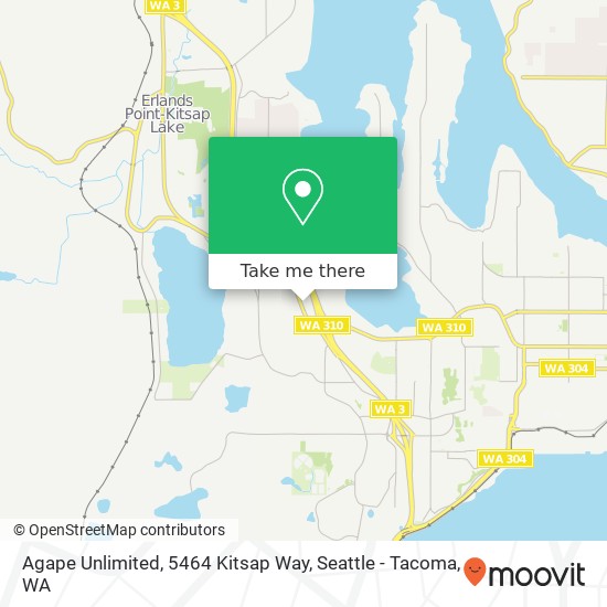 Mapa de Agape Unlimited, 5464 Kitsap Way