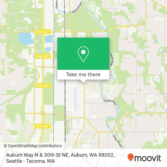Mapa de Auburn Way N & 30th St NE, Auburn, WA 98002