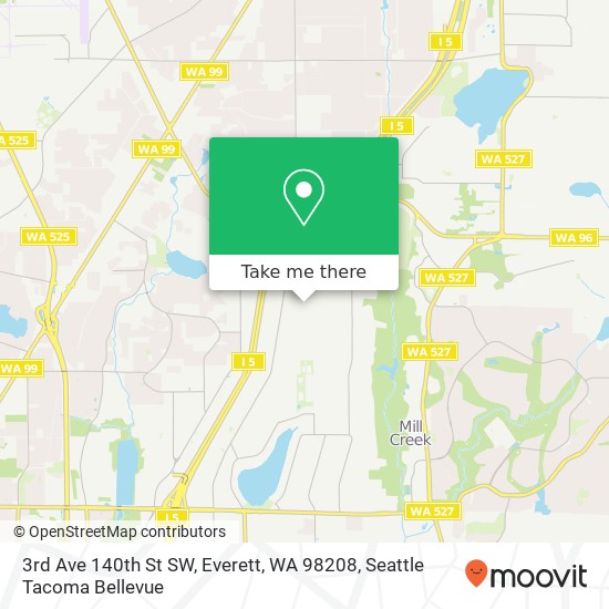 Mapa de 3rd Ave 140th St SW, Everett, WA 98208