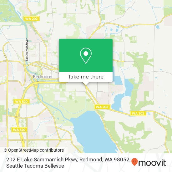 Mapa de 202 E Lake Sammamish Pkwy, Redmond, WA 98052