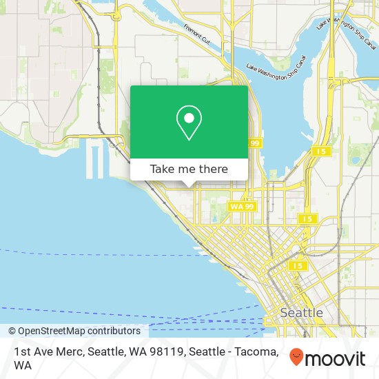 Mapa de 1st Ave Merc, Seattle, WA 98119