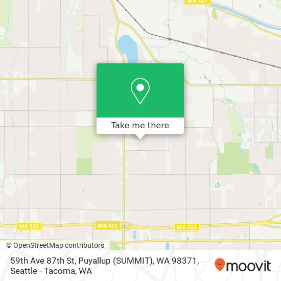 Mapa de 59th Ave 87th St, Puyallup (SUMMIT), WA 98371