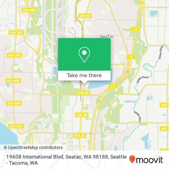 Mapa de 19608 International Blvd, Seatac, WA 98188