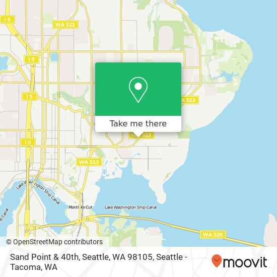 Mapa de Sand Point & 40th, Seattle, WA 98105