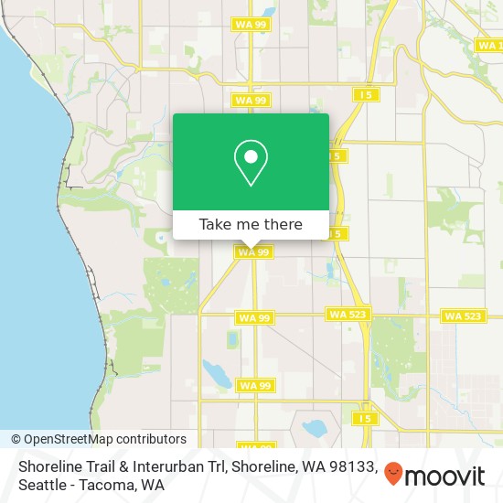 Mapa de Shoreline Trail & Interurban Trl, Shoreline, WA 98133