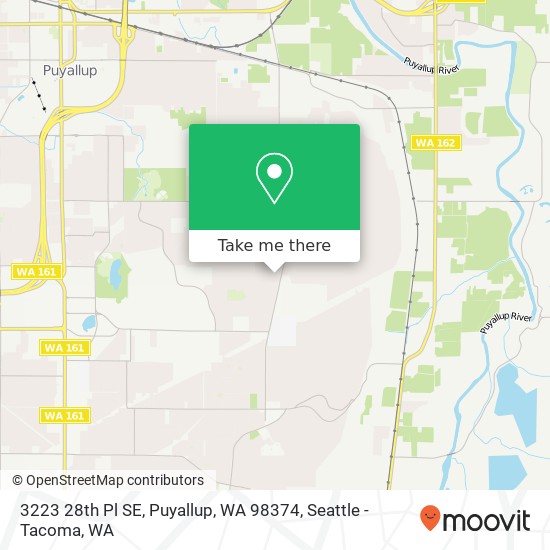 Mapa de 3223 28th Pl SE, Puyallup, WA 98374