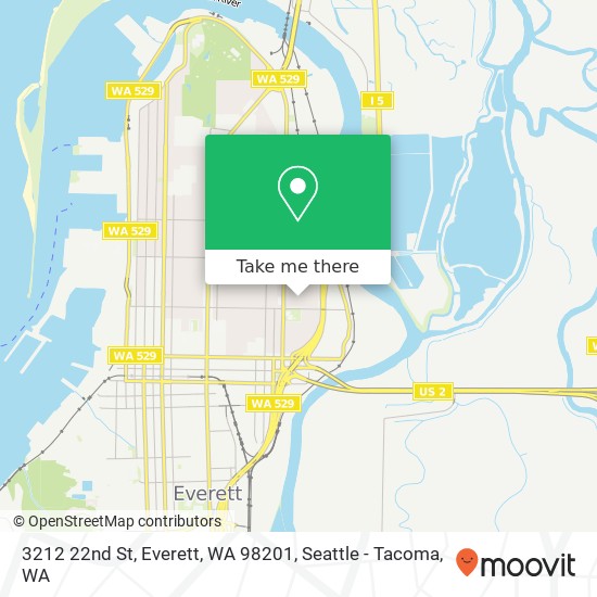 Mapa de 3212 22nd St, Everett, WA 98201