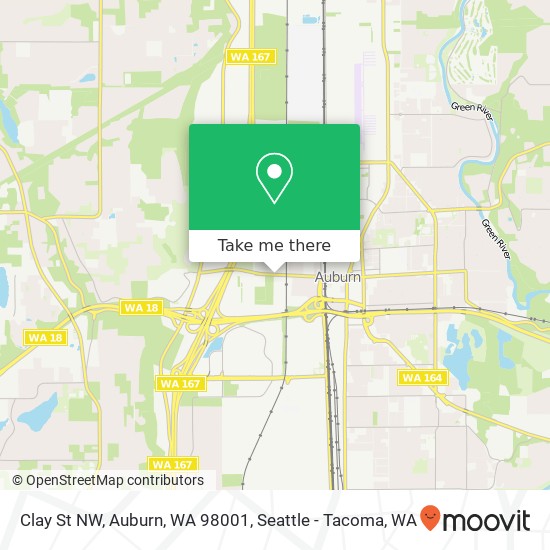 Mapa de Clay St NW, Auburn, WA 98001