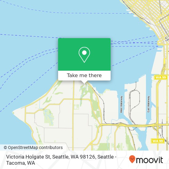 Mapa de Victoria Holgate St, Seattle, WA 98126