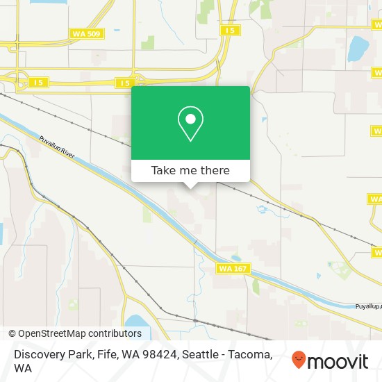 Mapa de Discovery Park, Fife, WA 98424