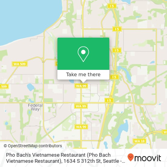 Pho Bach's Vietnamese Restaurant (Pho Bach Vietnamese Restaurant), 1634 S 312th St map