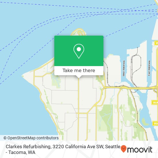 Clarkes Refurbishing, 3220 California Ave SW map