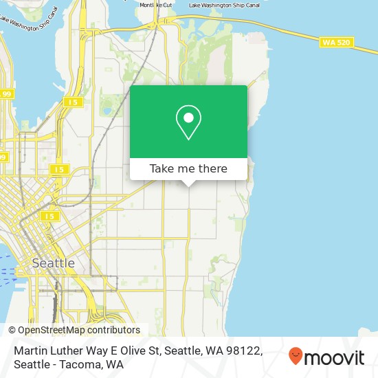 Martin Luther Way E Olive St, Seattle, WA 98122 map