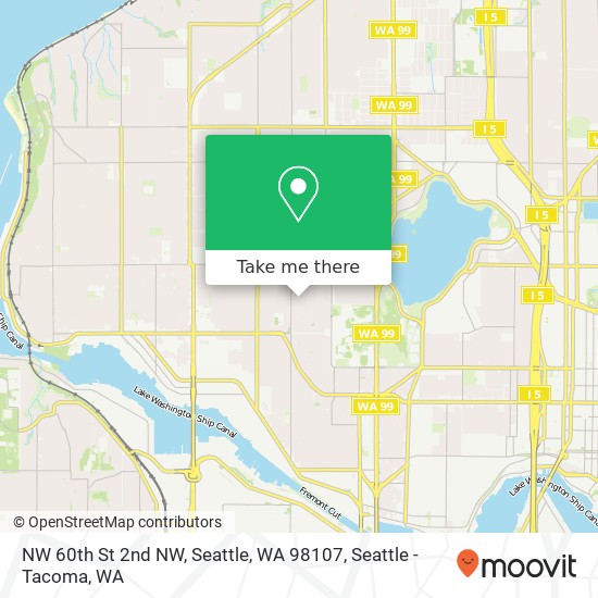 Mapa de NW 60th St 2nd NW, Seattle, WA 98107