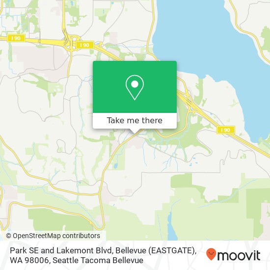 Park SE and Lakemont Blvd, Bellevue (EASTGATE), WA 98006 map