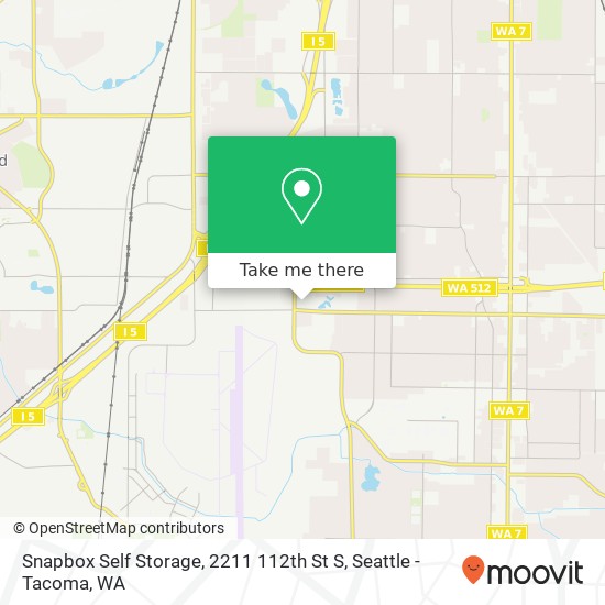 Mapa de Snapbox Self Storage, 2211 112th St S