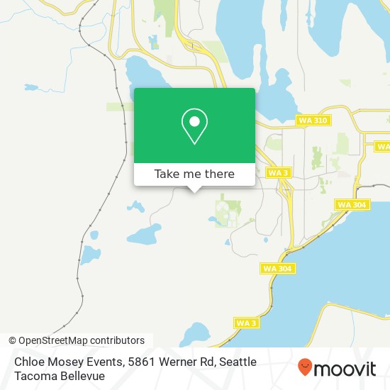 Mapa de Chloe Mosey Events, 5861 Werner Rd