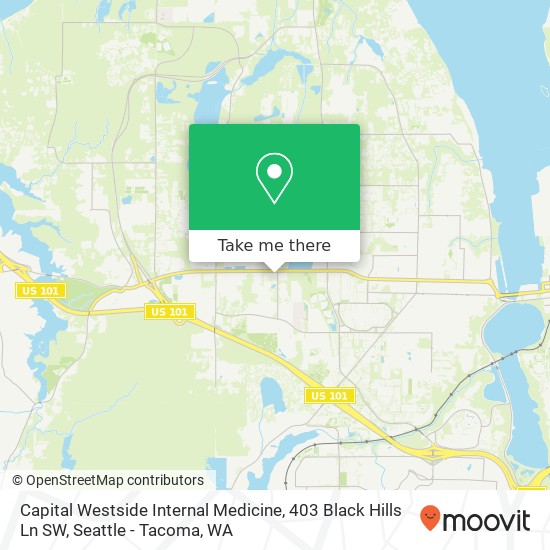 Mapa de Capital Westside Internal Medicine, 403 Black Hills Ln SW