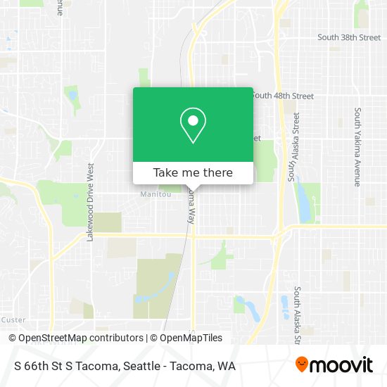S 66th St S Tacoma map