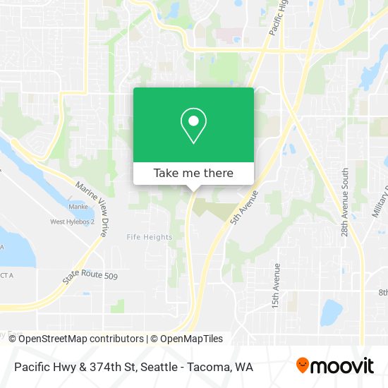 Pacific Hwy & 374th St map