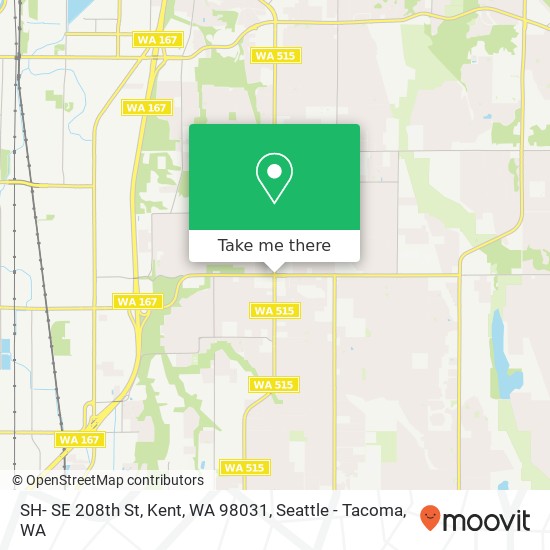 SH- SE 208th St, Kent, WA 98031 map