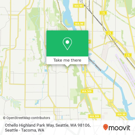 Mapa de Othello Highland Park Way, Seattle, WA 98106