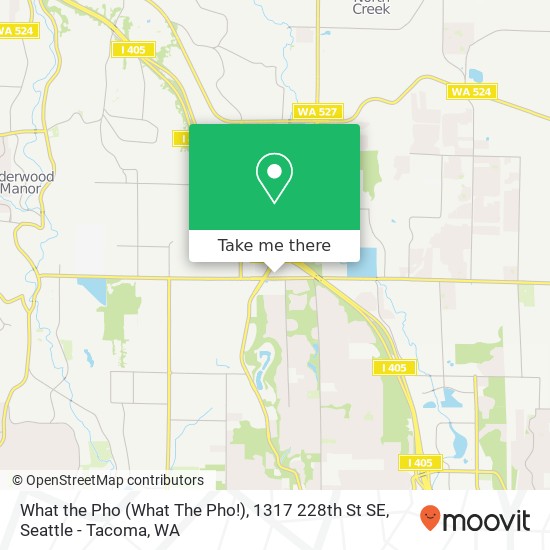 What the Pho (What The Pho!), 1317 228th St SE map