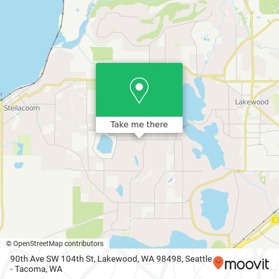 Mapa de 90th Ave SW 104th St, Lakewood, WA 98498