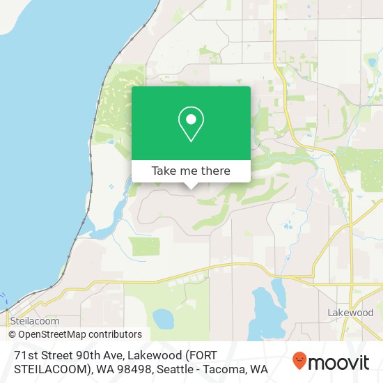 71st Street 90th Ave, Lakewood (FORT STEILACOOM), WA 98498 map