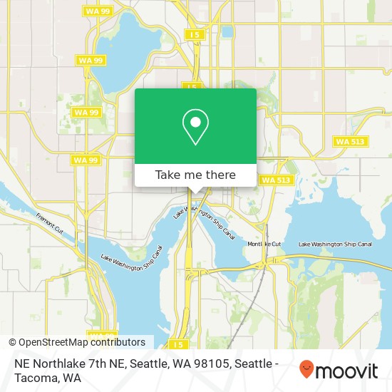 Mapa de NE Northlake 7th NE, Seattle, WA 98105