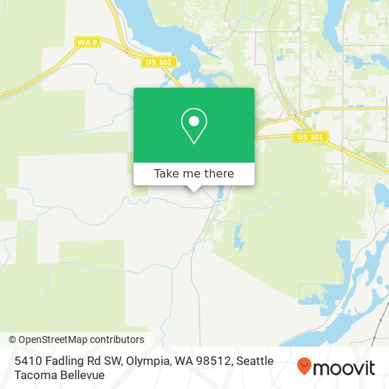 Mapa de 5410 Fadling Rd SW, Olympia, WA 98512