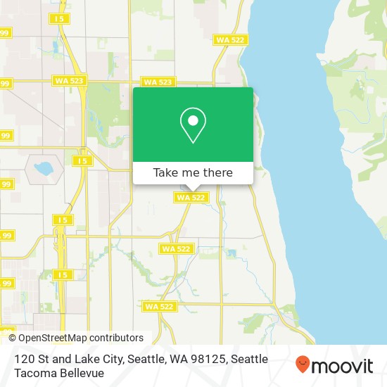 Mapa de 120 St and Lake City, Seattle, WA 98125