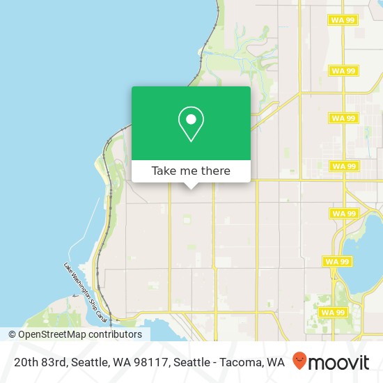 Mapa de 20th 83rd, Seattle, WA 98117