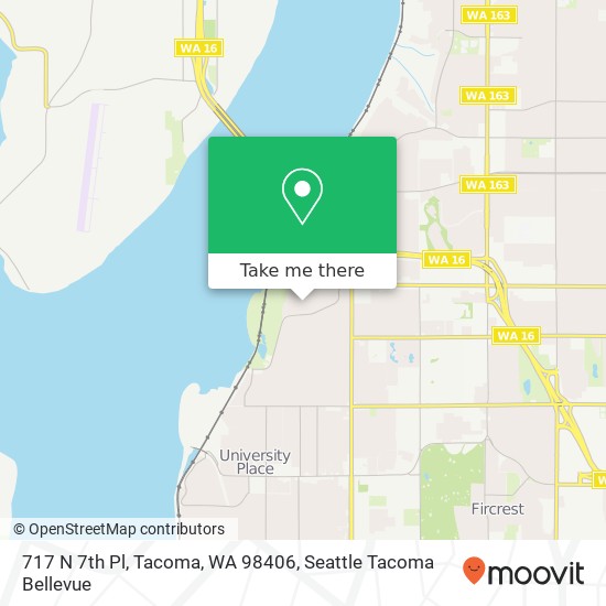 Mapa de 717 N 7th Pl, Tacoma, WA 98406