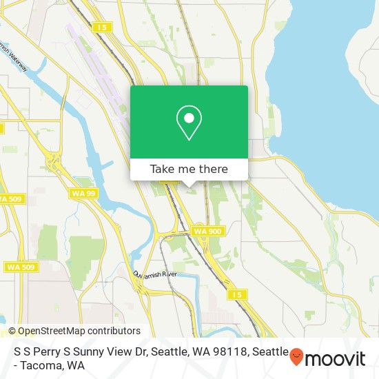 Mapa de S S Perry S Sunny View Dr, Seattle, WA 98118