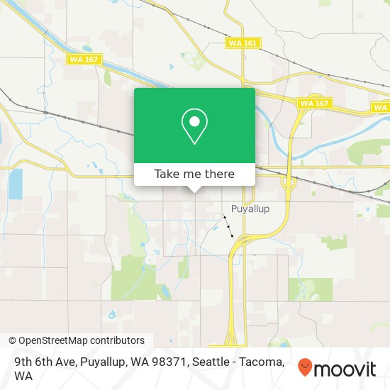 Mapa de 9th 6th Ave, Puyallup, WA 98371