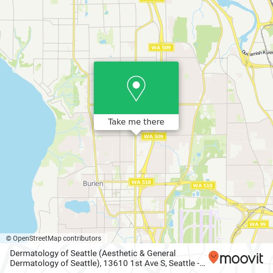 Dermatology of Seattle (Aesthetic & General Dermatology of Seattle), 13610 1st Ave S map