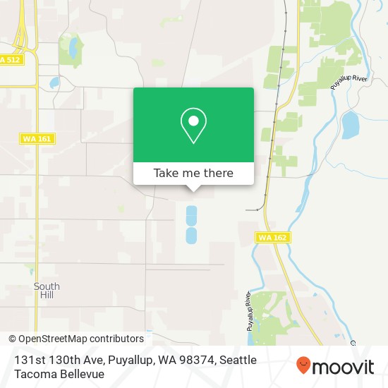 Mapa de 131st 130th Ave, Puyallup, WA 98374