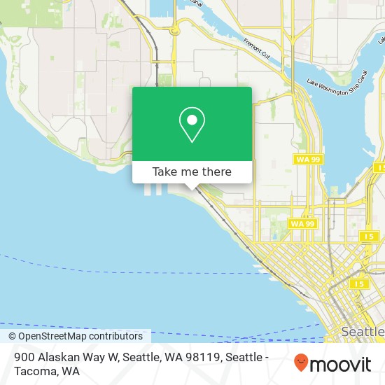 Mapa de 900 Alaskan Way W, Seattle, WA 98119