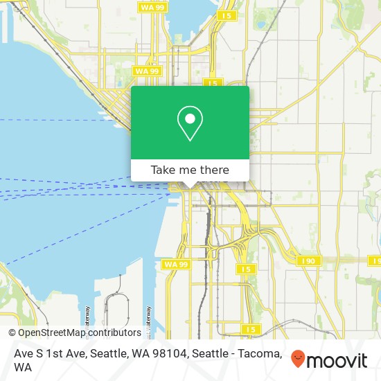 Ave S 1st Ave, Seattle, WA 98104 map