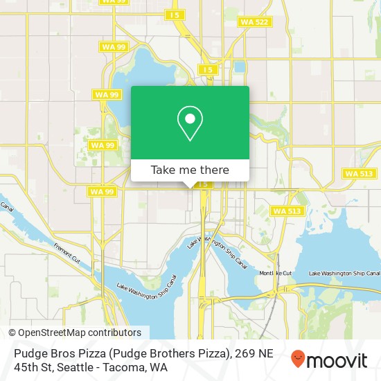 Mapa de Pudge Bros Pizza (Pudge Brothers Pizza), 269 NE 45th St