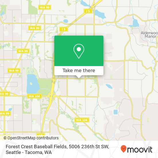 Mapa de Forest Crest Baseball Fields, 5006 236th St SW