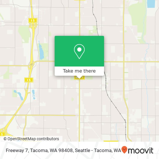 Mapa de Freeway 7, Tacoma, WA 98408