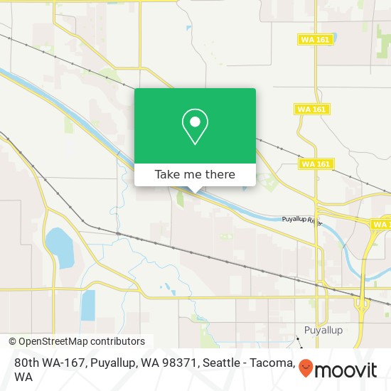 80th WA-167, Puyallup, WA 98371 map