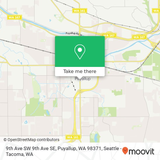 Mapa de 9th Ave SW 9th Ave SE, Puyallup, WA 98371